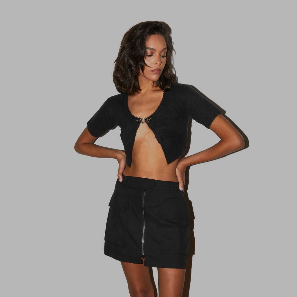 Jupe Noire Zippé